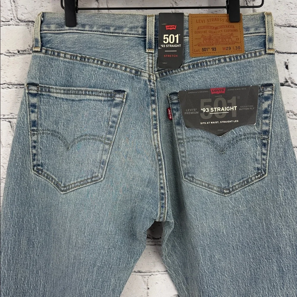 Levi's Premium 501® '93 Straight Fit Stretch Jeans Men's 29x30 Light Wash $89.50